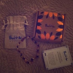 New in box amber teething necklace